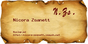Nicora Zsanett névjegykártya